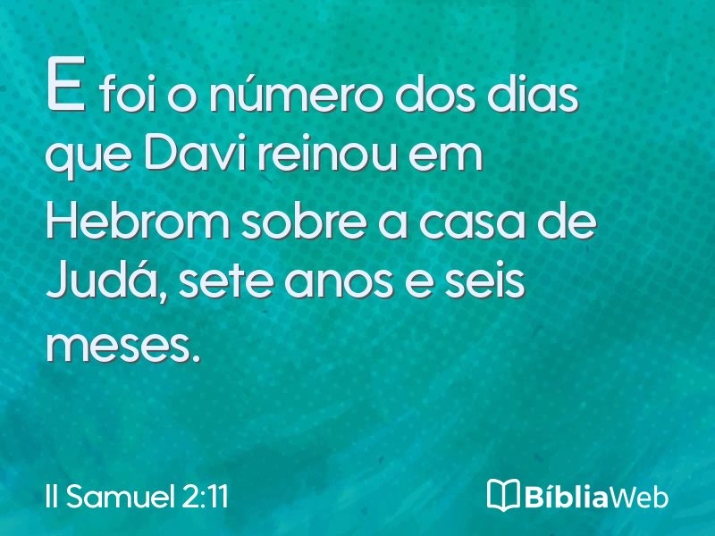 II Samuel 2:11 em imagem para compartilhar