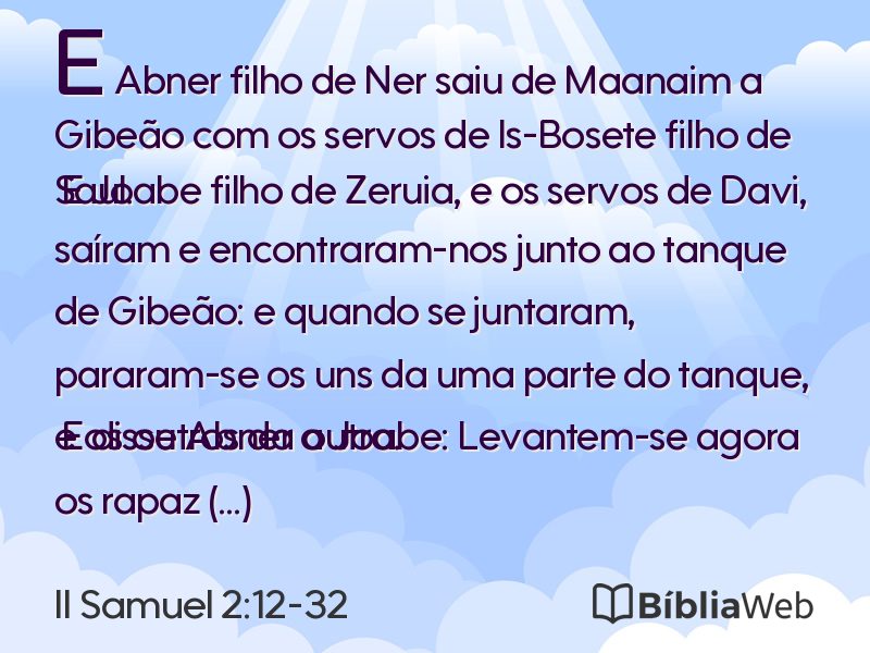 II Samuel 2:12-32 em imagem para compartilhar