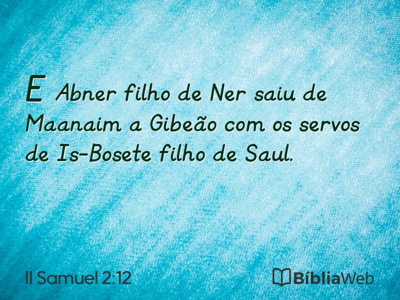 II Samuel 2:12 em imagem para compartilhar