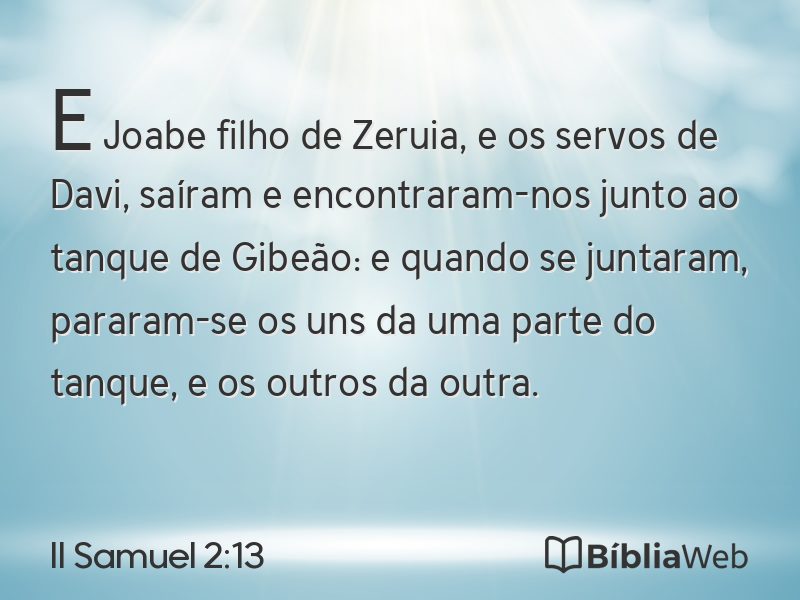 II Samuel 2:13 em imagem para compartilhar