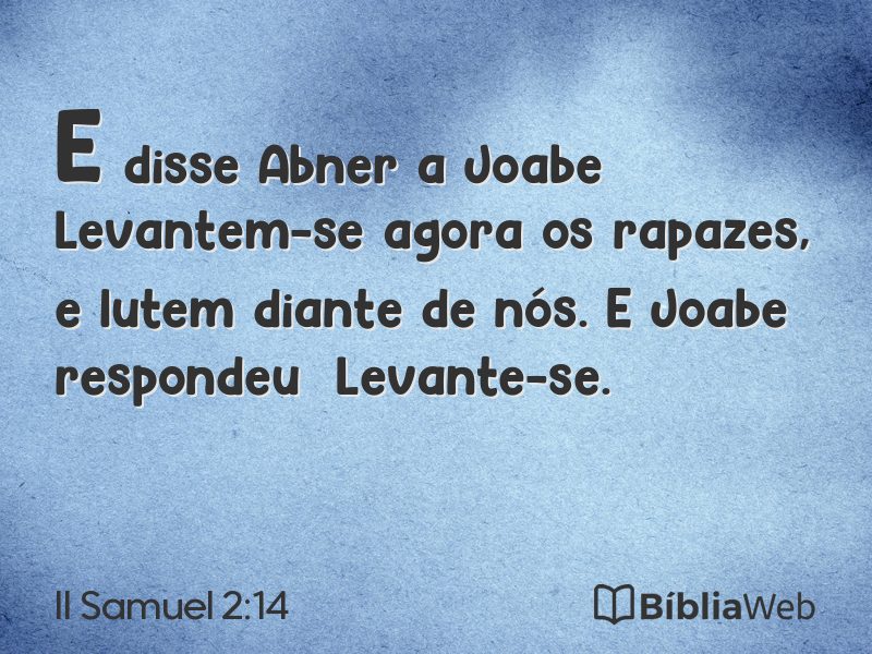 II Samuel 2:14 em imagem para compartilhar