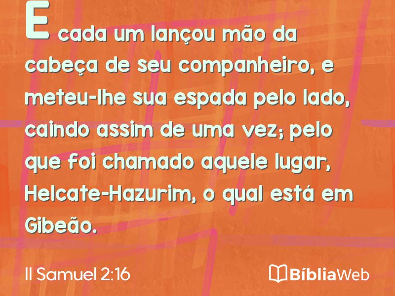 II Samuel 2:16 em imagem para compartilhar