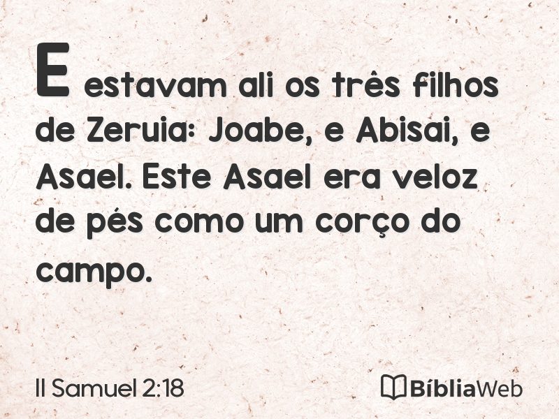 II Samuel 2:18 em imagem para compartilhar