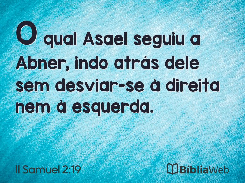II Samuel 2:19 em imagem para compartilhar