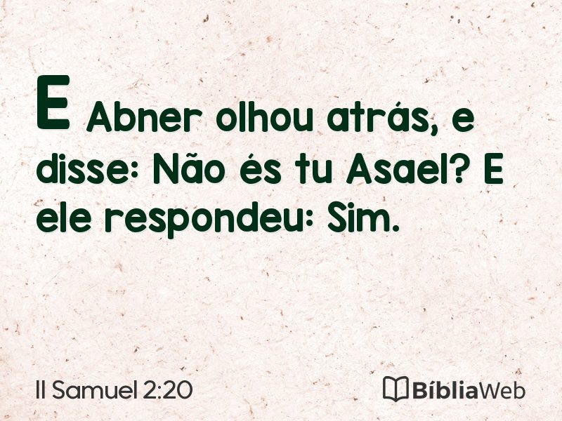 II Samuel 2:20 em imagem para compartilhar