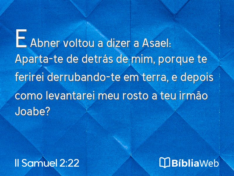 II Samuel 2:22 em imagem para compartilhar