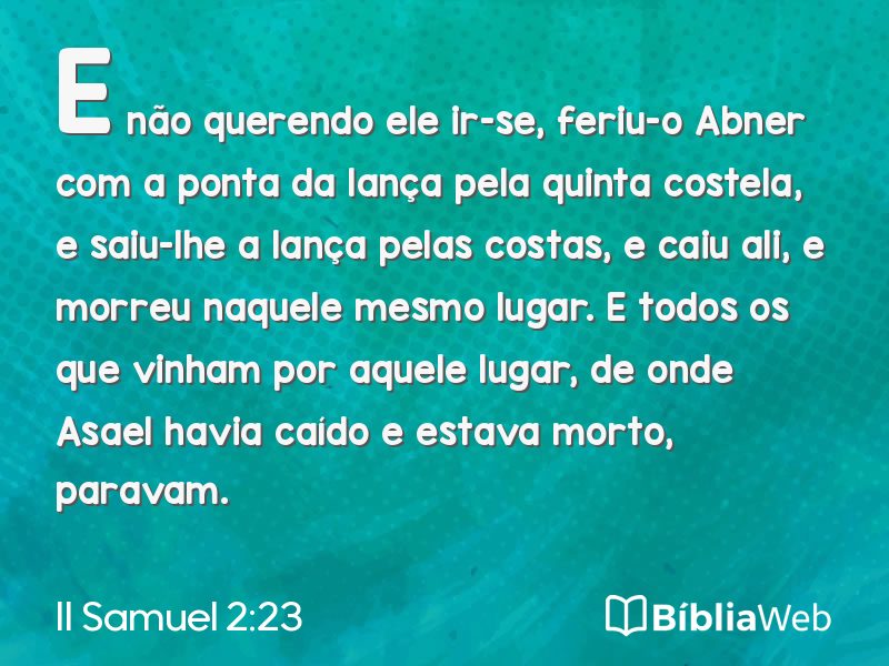II Samuel 2:23 em imagem para compartilhar