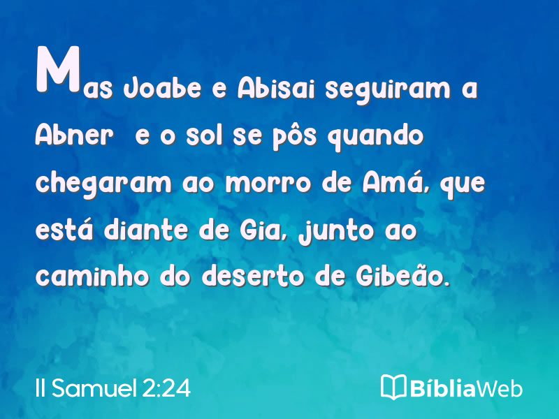 II Samuel 2:24 em imagem para compartilhar