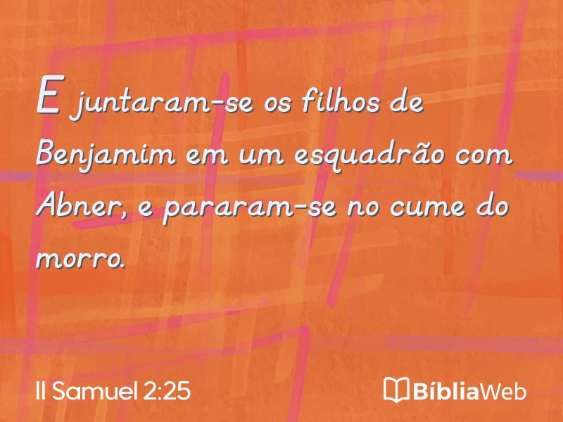 II Samuel 2:25 em imagem para compartilhar
