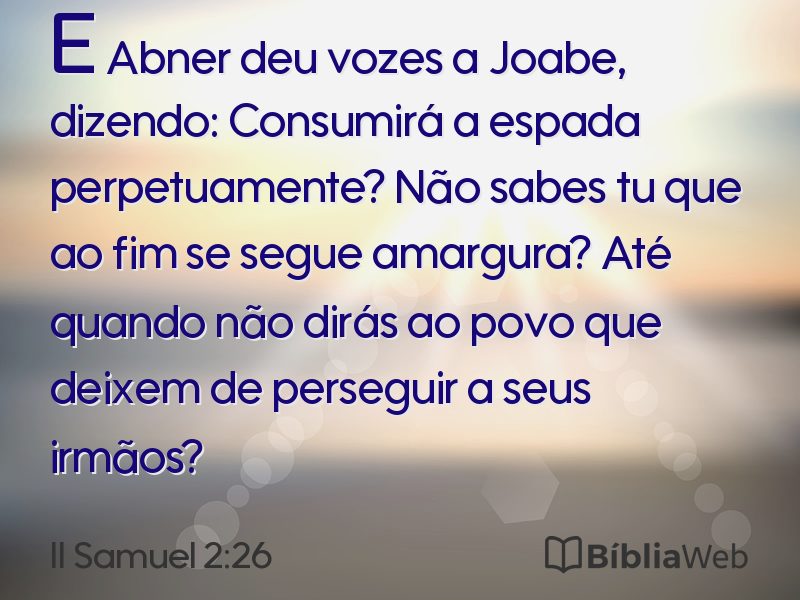 II Samuel 2:26 em imagem para compartilhar