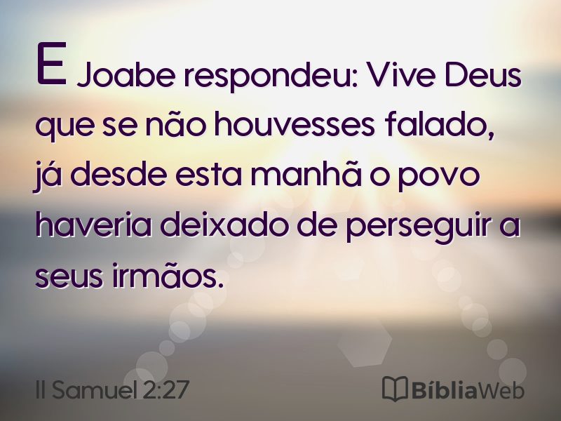 II Samuel 2:27 em imagem para compartilhar