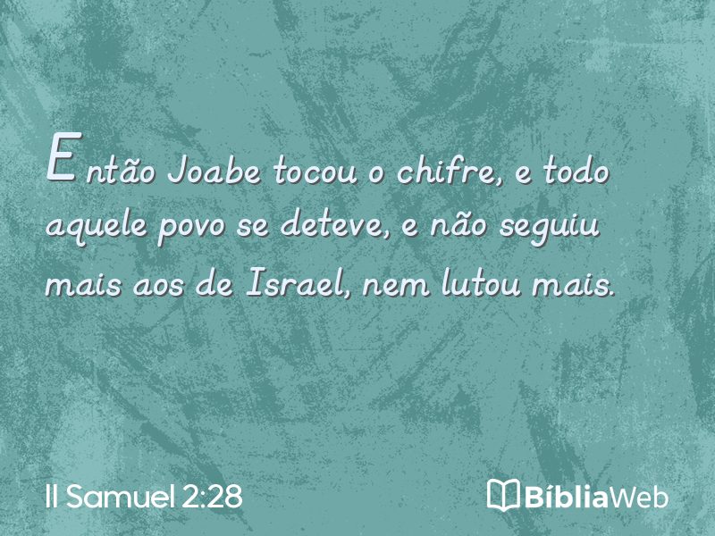 II Samuel 2:28 em imagem para compartilhar