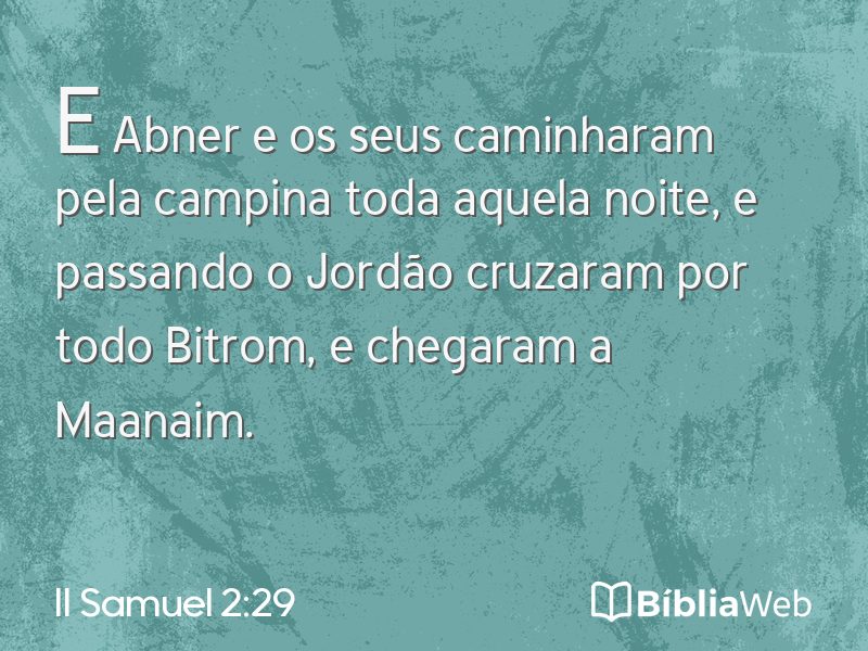 II Samuel 2:29 em imagem para compartilhar