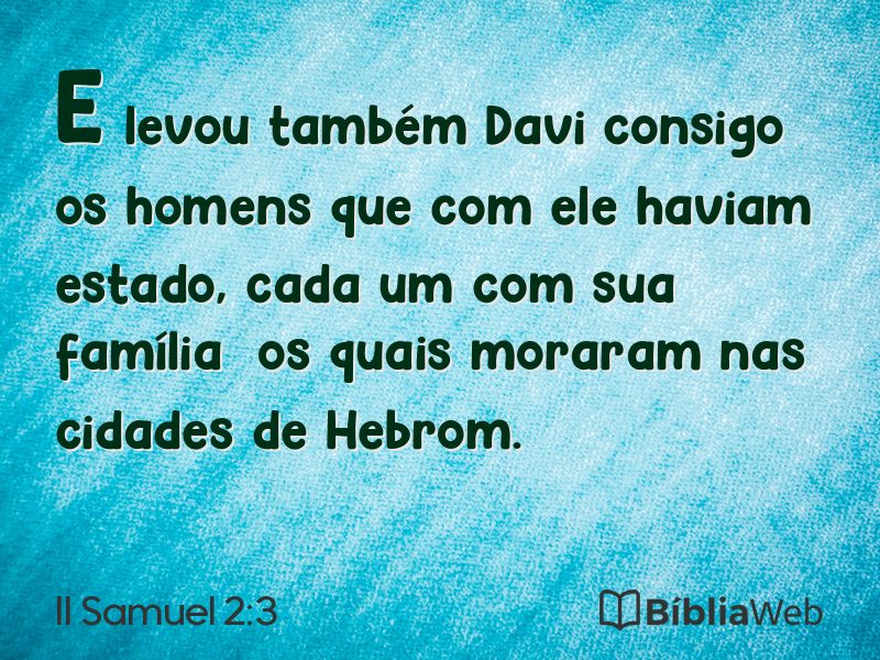II Samuel 2:3 em imagem para compartilhar