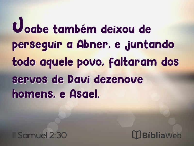 II Samuel 2:30 em imagem para compartilhar