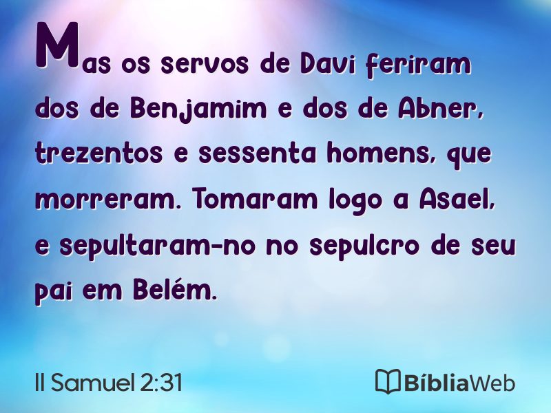 II Samuel 2:31 em imagem para compartilhar