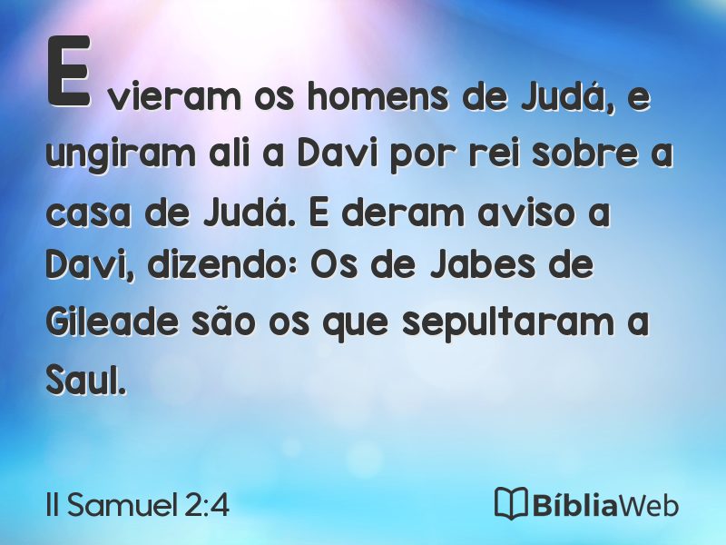 II Samuel 2:4 em imagem para compartilhar