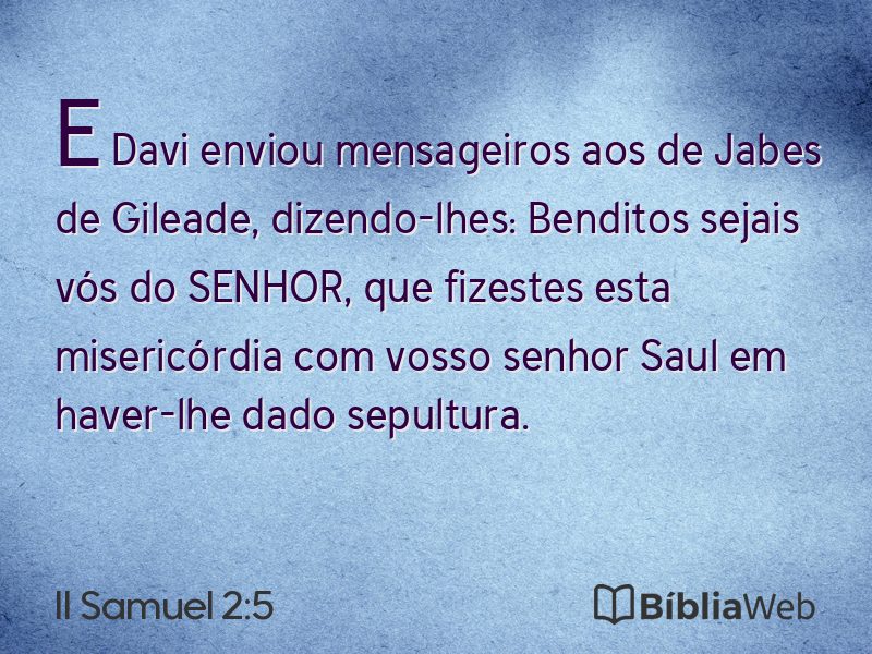 II Samuel 2:5 em imagem para compartilhar
