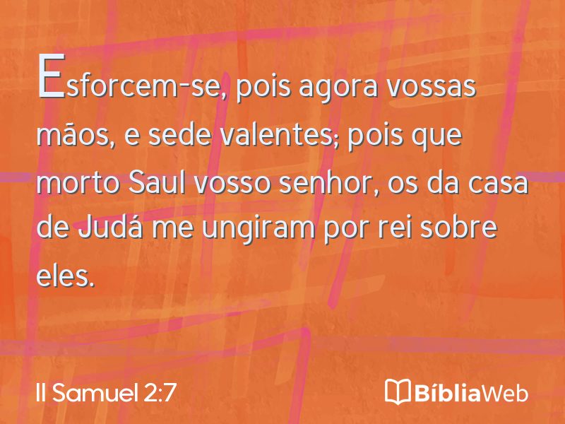 II Samuel 2:7 em imagem para compartilhar
