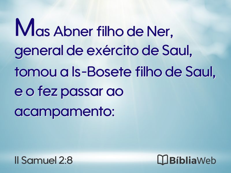 II Samuel 2:8 em imagem para compartilhar