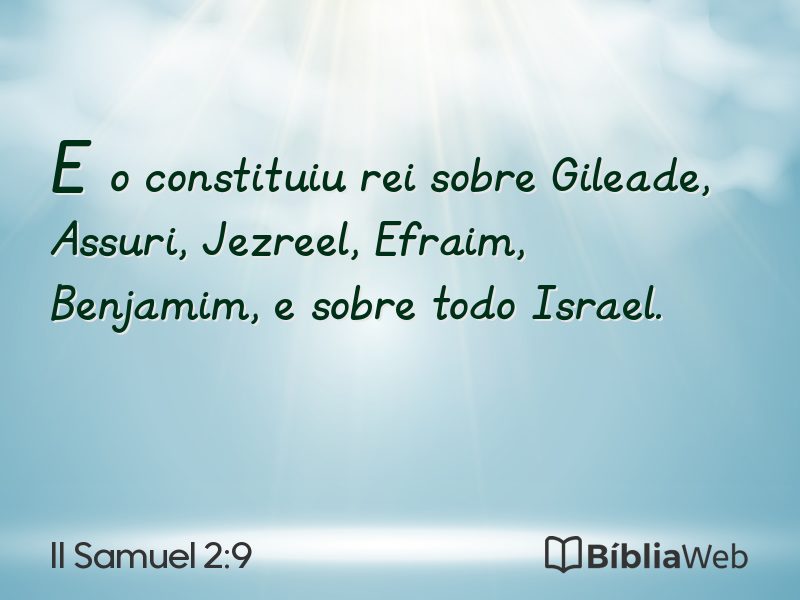 II Samuel 2:9 em imagem para compartilhar