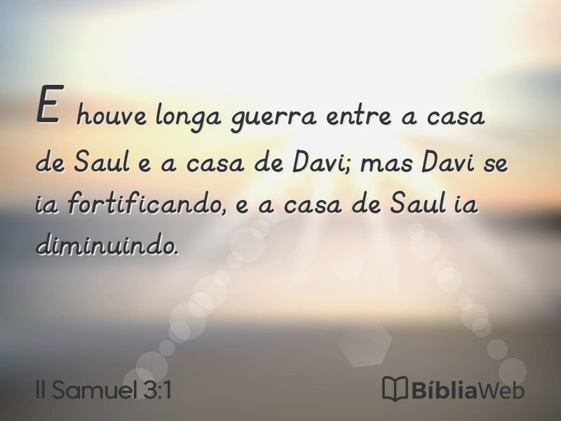 II Samuel 3:1 em imagem para compartilhar