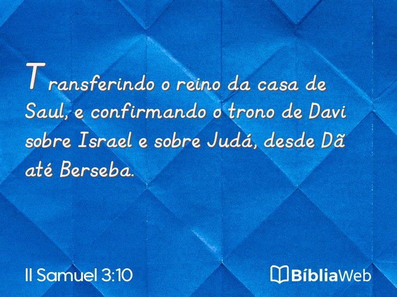 II Samuel 3:10 em imagem para compartilhar