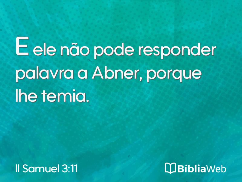 II Samuel 3:11 em imagem para compartilhar