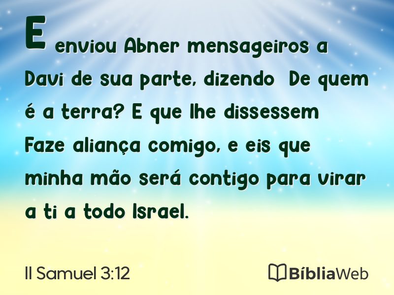 II Samuel 3:12 em imagem para compartilhar