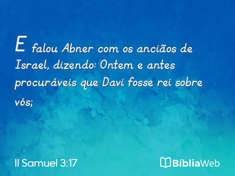 II Samuel 3:17 em imagem para compartilhar