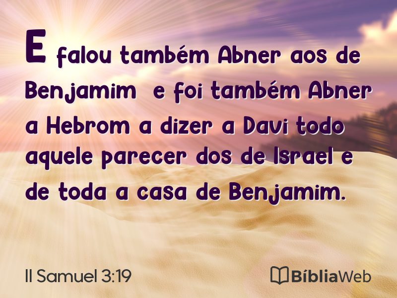 II Samuel 3:19 em imagem para compartilhar