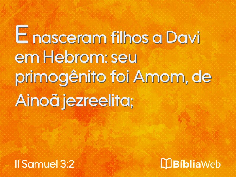 II Samuel 3:2 em imagem para compartilhar