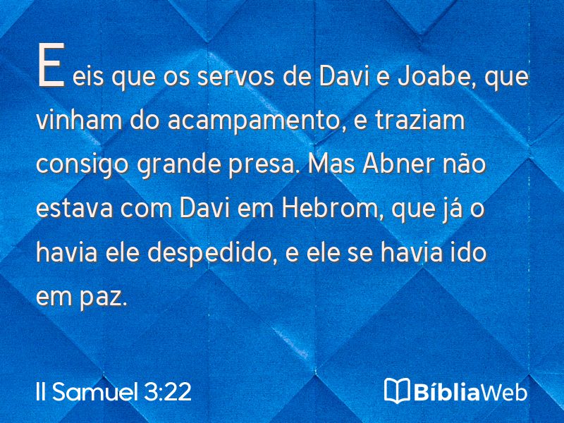 II Samuel 3:22 em imagem para compartilhar