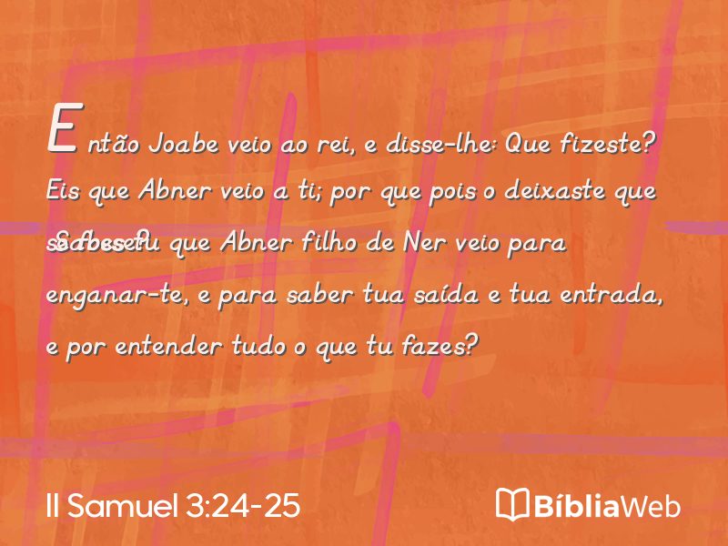 II Samuel 3:24-25 em imagem para compartilhar