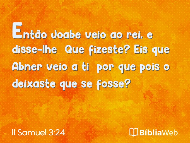 II Samuel 3:24 em imagem para compartilhar