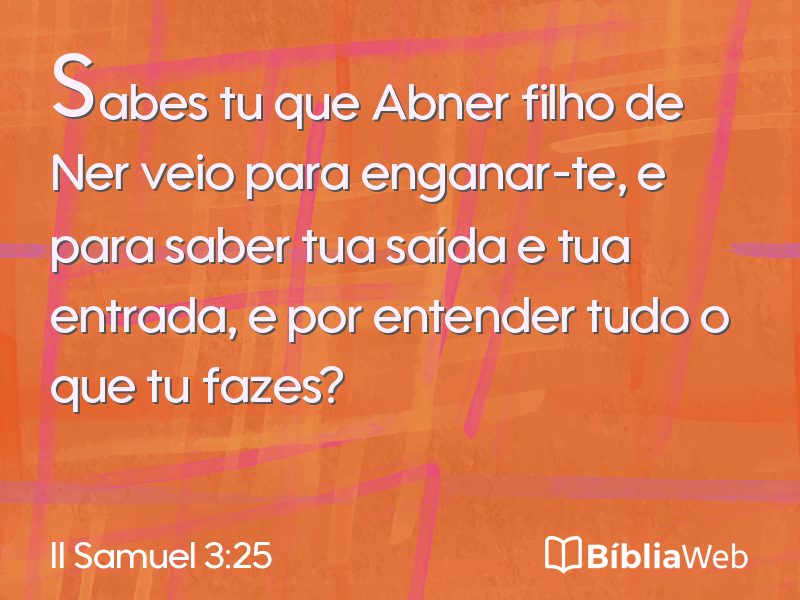II Samuel 3:25 em imagem para compartilhar