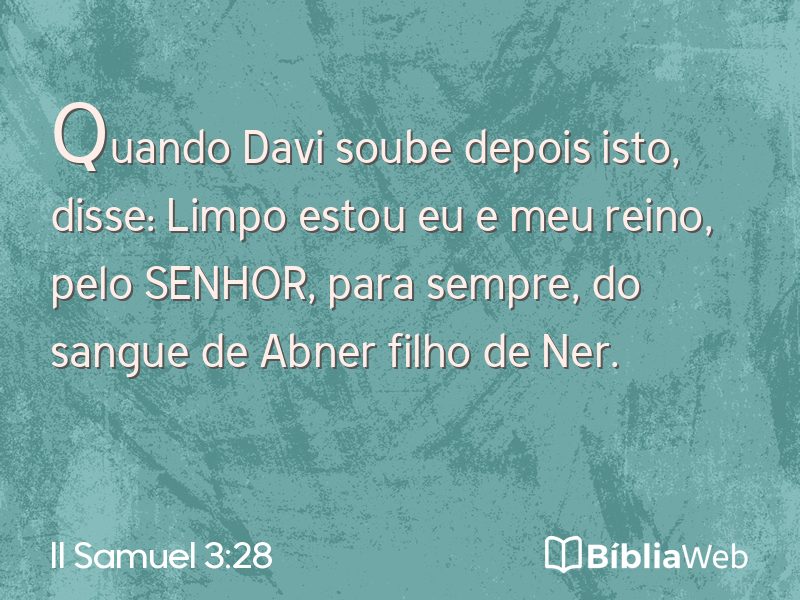 II Samuel 3:28 em imagem para compartilhar
