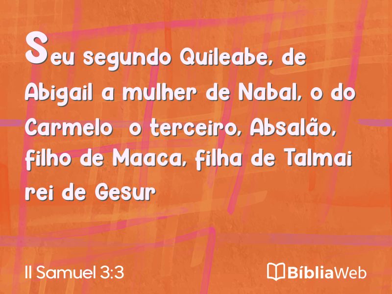II Samuel 3:3 em imagem para compartilhar