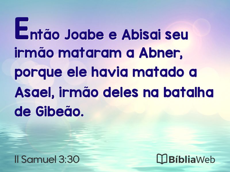 II Samuel 3:30 em imagem para compartilhar