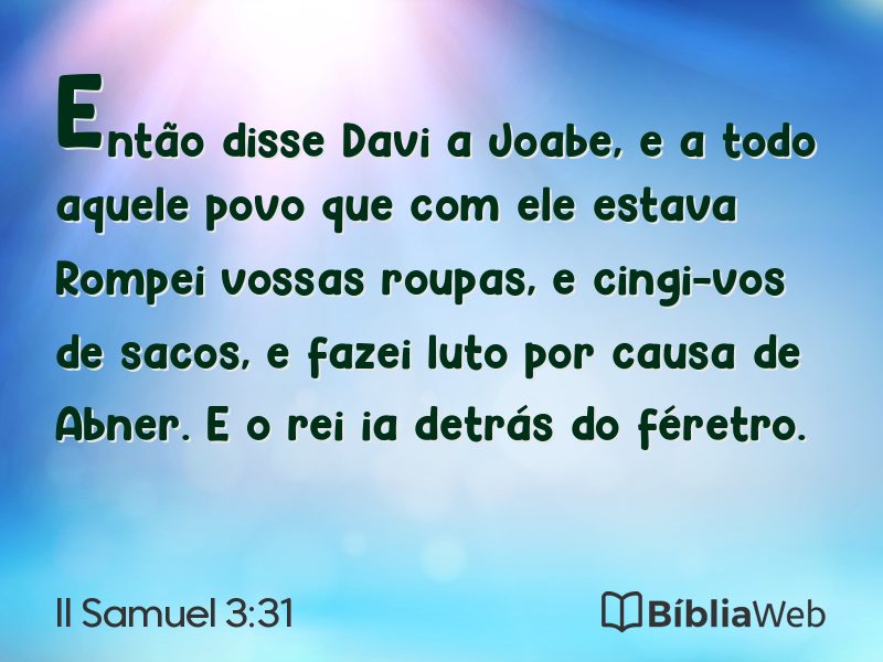 II Samuel 3:31 em imagem para compartilhar