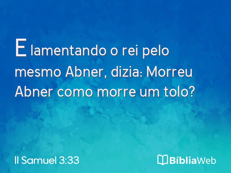 II Samuel 3:33 em imagem para compartilhar