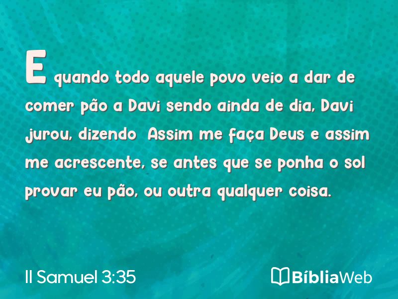 II Samuel 3:35 em imagem para compartilhar