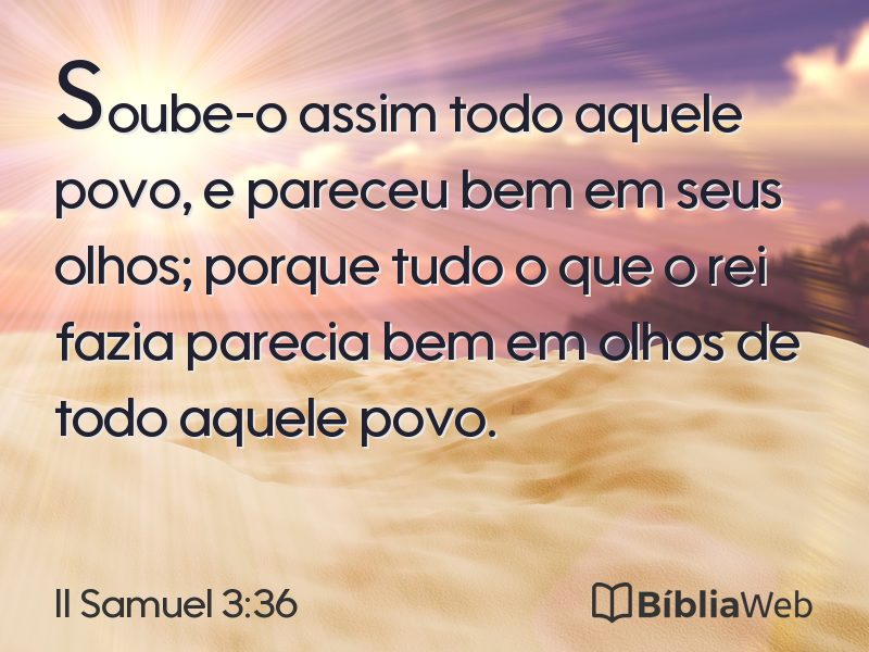 II Samuel 3:36 em imagem para compartilhar