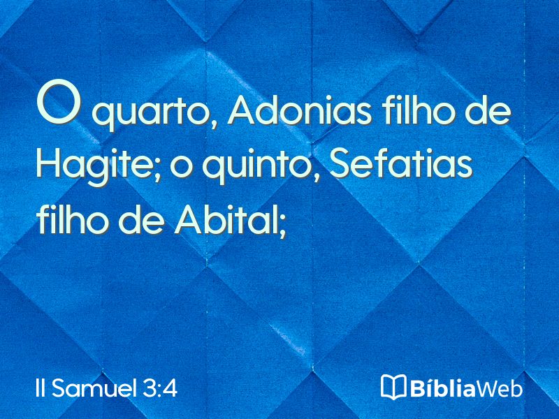 II Samuel 3:4 em imagem para compartilhar