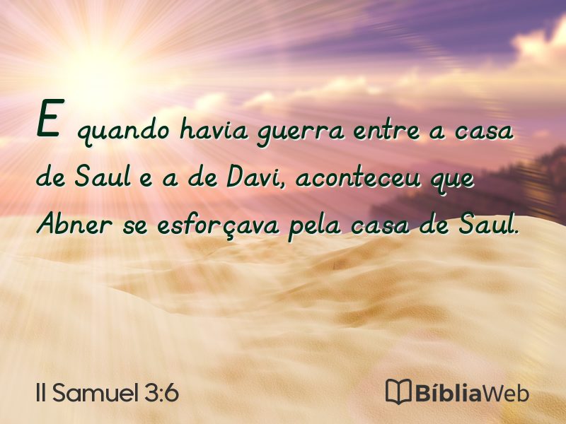 II Samuel 3:6 em imagem para compartilhar