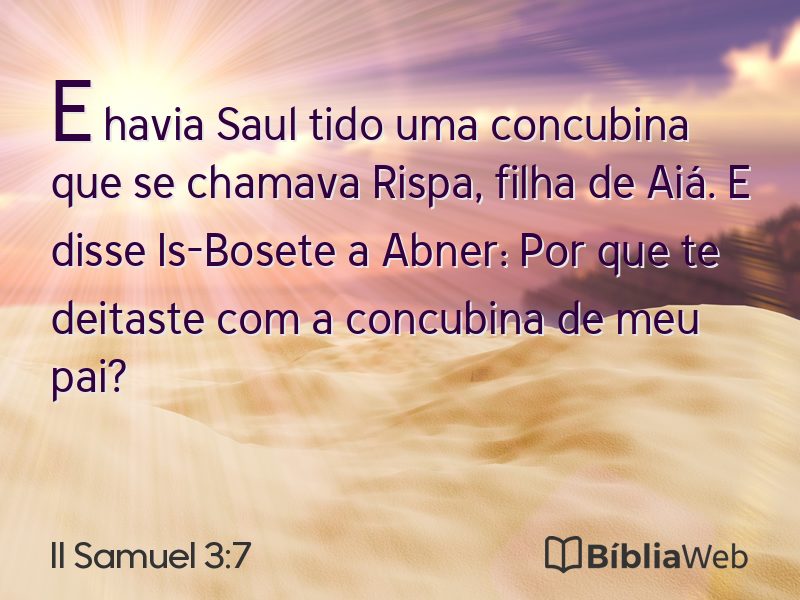 II Samuel 3:7 em imagem para compartilhar