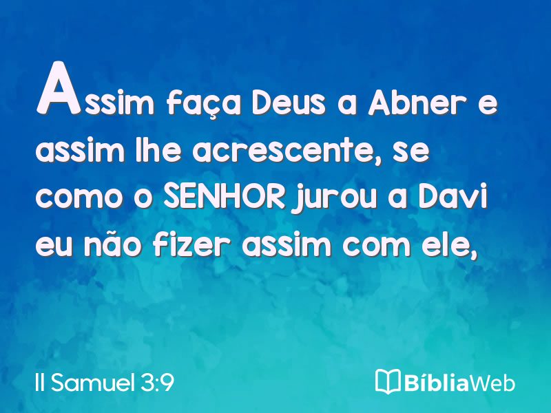 II Samuel 3:9 em imagem para compartilhar