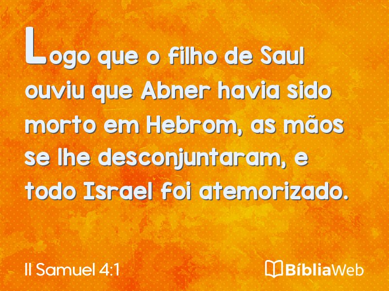II Samuel 4:1 em imagem para compartilhar