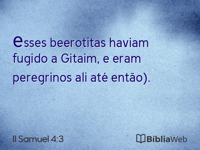 II Samuel 4:3 em imagem para compartilhar