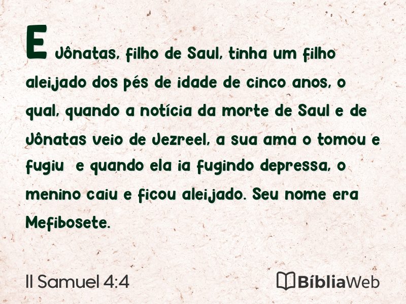 II Samuel 4:4 em imagem para compartilhar